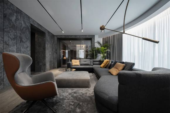 无主灯轻奢风豪宅装修，黑白灰配色真高级，全屋设计很炫酷！