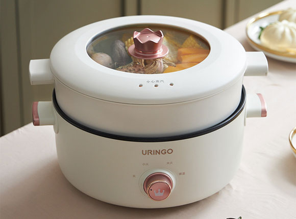 七彩叮当小型多功能电煮锅/一体锅/炒锅/电热火锅！