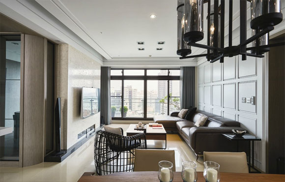 特别大气的现代风格装修设计，大户型这么装真不错，太喜欢了！