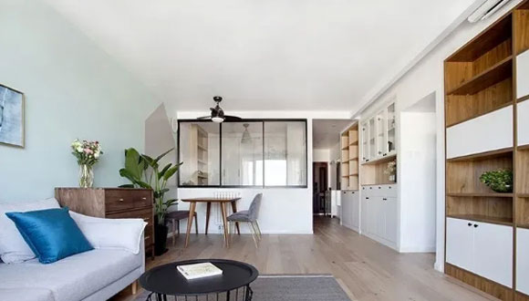 90㎡简约风格三房装修，储物柜设计收纳能力超强，不高级却特别实用！