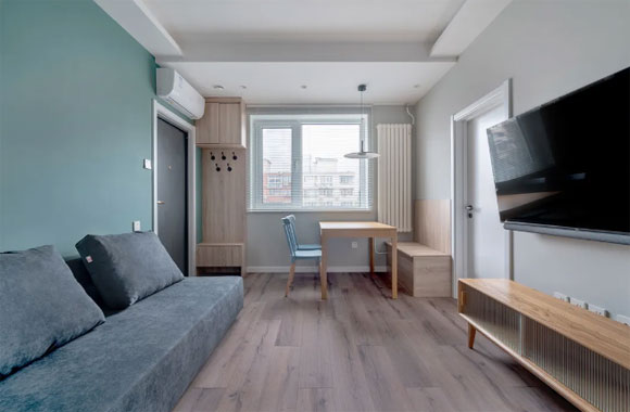 60㎡小两房收纳超强,主卧室定制榻榻米和衣柜,全屋精致小巧很实用!