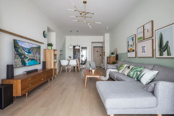 92㎡简约风格3房2厅装修设计，全屋不吊顶，温馨舒适特别亲切！