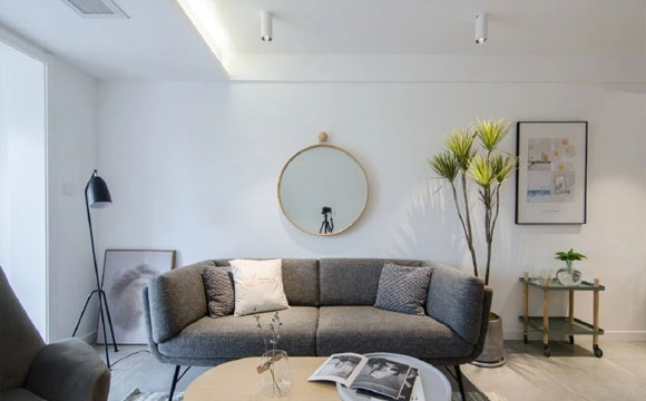 62㎡一居室装修设计，温馨舒适特别自在，隔墙式洗手台从来没见过！