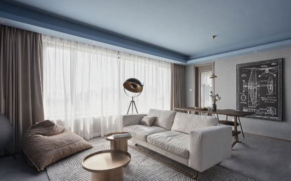 客厅还在配大沙发大茶几？客厅装修设计现在流行断舍离，太漂亮了！