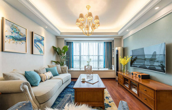 淳朴的简约美式空间,客厅装飘窗,餐厅设吧台,再买房也这么装!