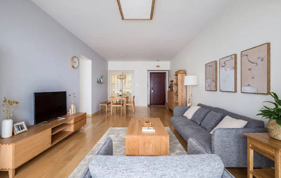 极简日式风格装修,全屋不装吊顶,这套90平米三居室真是舒服极了!