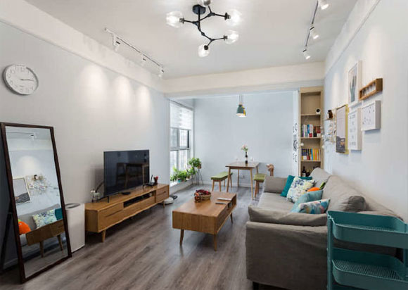 不单调的简约北欧风小家,客厅没阳台却依旧敞亮,别提多舒服了!