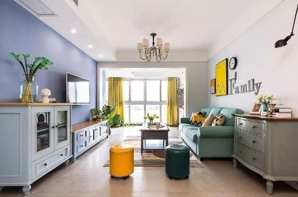 浴室柜外移,卡座式餐厅,清新浪漫的简约美式风格三房装修!