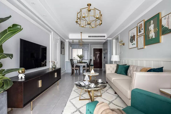 参观深圳女主120㎡三房，简约美式风格装修，设计典雅不失大气！