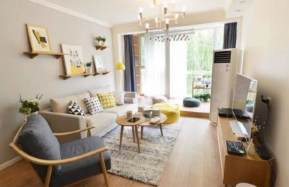 68㎡北欧日式混搭一居室,原木色小家真舒服,收藏了!