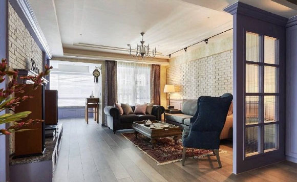 有点梦幻的美式风格装修,薰衣草的紫色调很优雅,真是漂亮!