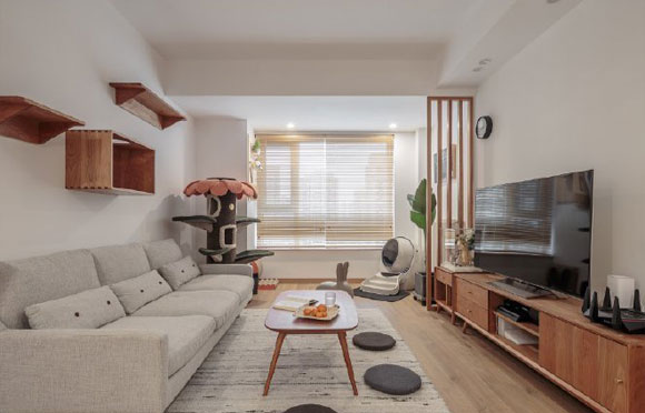 点缀原木色的简约风格小家,全屋都是温暖的味道,感觉很幸福!