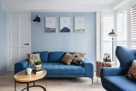 用色彩营造设计感，配色时尚清新的客厅装修设计，确实很漂亮！