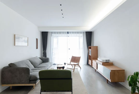 105㎡居然装出了大户型的感觉,开放式厨房和衣帽间,太实用了!