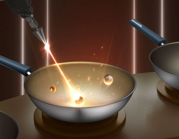 炒菜锅新品上市，有钛无涂层不粘技术，让你烹饪轻松愉悦！